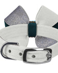 Game Day Glam Emerald Pinwheel Bow Collar