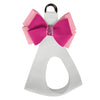 Pink Is Love Double Nouveau Bow Step In Harness by Susan Lanci Designs - front view.