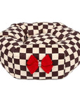 Windsor Check Round Bed with Red Nouveau Bow