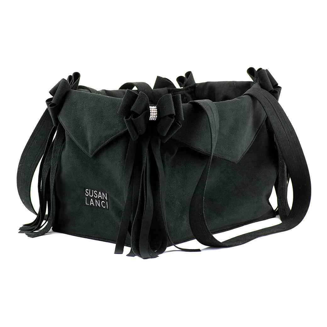 Silver Stardust Black & Serengeti Double Nouveau Bow Luxury Carrier main image 1